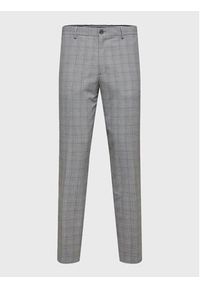 Selected Homme Spodnie materiałowe 16087750 Szary Slim Fit. Kolor: szary. Materiał: materiał #5