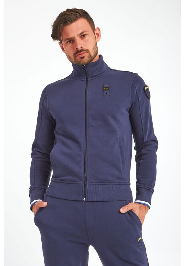Blauer - BLUZA BLAUER. Typ kołnierza: bez kaptura, kołnierzyk stójkowy. Wzór: aplikacja