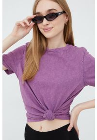 Superdry t-shirt bawełniany kolor fioletowy. Okazja: na co dzień. Kolor: fioletowy. Materiał: bawełna. Długość rękawa: krótki rękaw. Długość: krótkie. Styl: casual #5