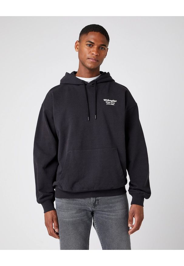 Wrangler - MĘSKA BLUZA WRANGLER WWYG HOODIE FADED BLACK W6F9H1XV6