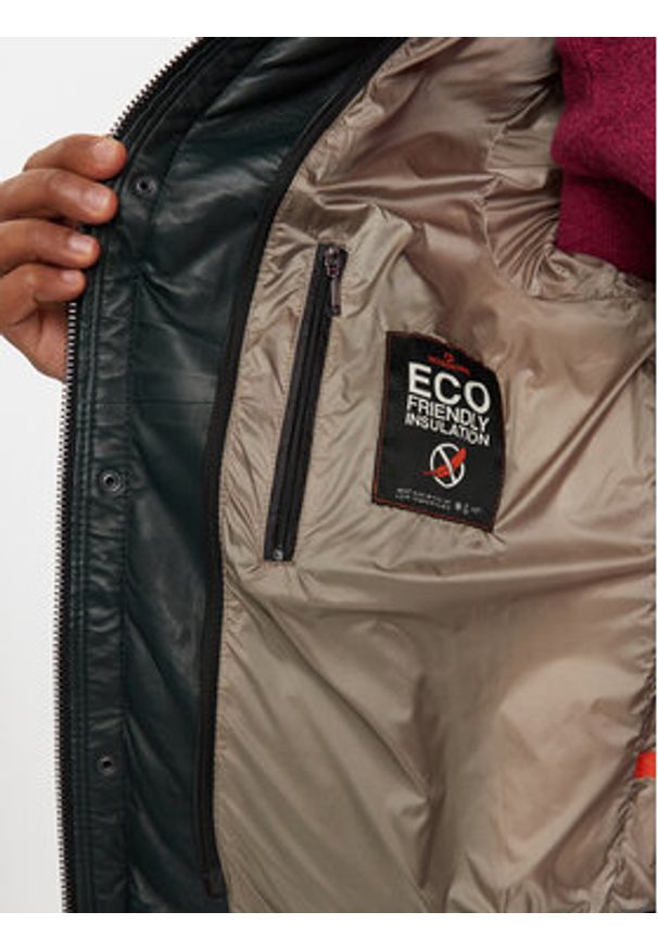 Milestone Kurtka skórzana Wesley 431040 21085 Zielony Regular Fit. Kolor: zielony. Materiał: skóra