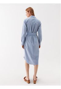 Simple Sukienka koszulowa SUD011 Niebieski Regular Fit. Kolor: niebieski. Materiał: bawełna. Typ sukienki: koszulowe #5