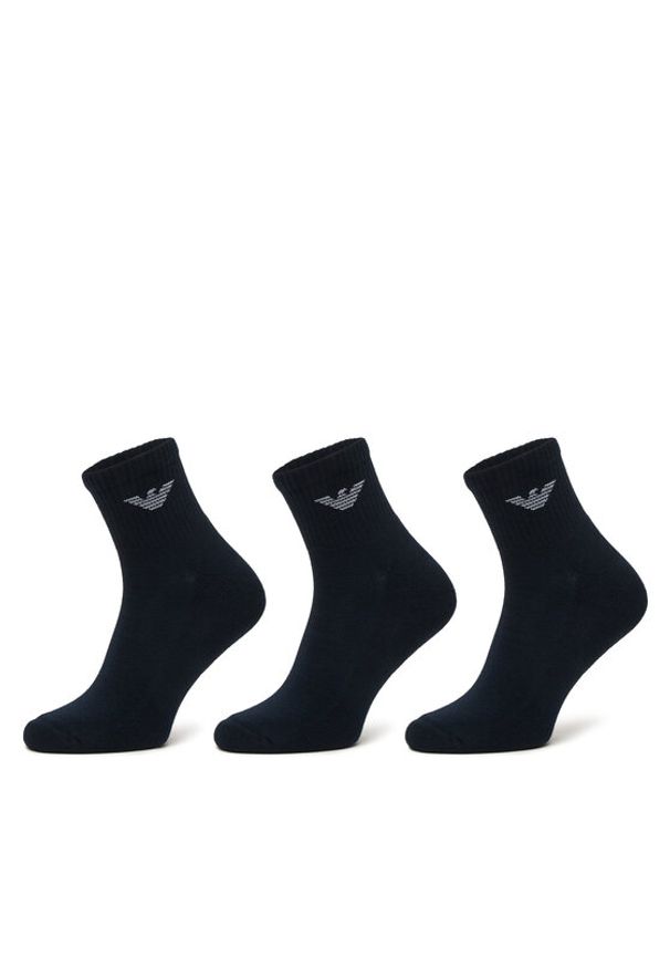 Emporio Armani Underwear Skarpety krótkie EM000551 AF14499 MB082 Niebieski. Kolor: niebieski. Materiał: bawełna