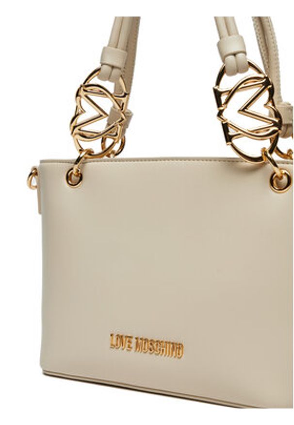 Love Moschino - LOVE MOSCHINO Torebka JC4052PP1MLF0110 Écru. Materiał: skórzane