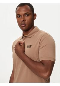 EA7 Emporio Armani Polo 8NPF14 PJVQZ 1745 Beżowy Regular Fit. Typ kołnierza: polo. Kolor: beżowy. Materiał: bawełna #4