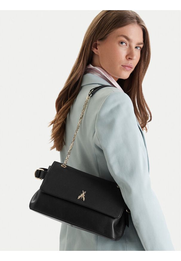 Patrizia Pepe Torebka 8B0306/L162-K103 Czarny. Kolor: czarny. Materiał: skórzane