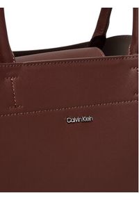 Calvin Klein Torebka Ck Business Medium Tote_Saffiano K60K612572 Brązowy. Kolor: brązowy. Materiał: skórzane #4