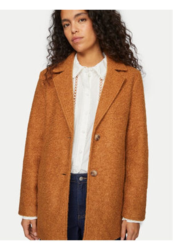 Vila Płaszcz przejściowy Tjekki 14094308 Brązowy Regular Fit. Kolor: brązowy. Materiał: syntetyk