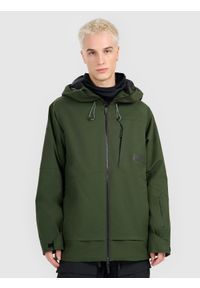 4f - 4F Kurtka snowboardowa membrana 15000 męska - khaki XL. Kolor: brązowy, oliwkowy, wielokolorowy. Materiał: materiał, poliester. Długość rękawa: raglanowy rękaw. Sezon: zima #1