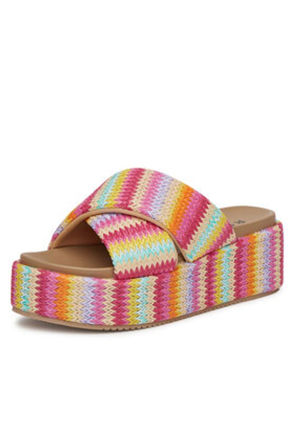 Roxy Klapki LT0613-63 Różowy. Kolor: różowy. Materiał: syntetyk, materiał
