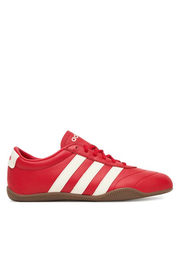 Adidas - adidas Sneakersy Grand Court Lo JQ9691 Czerwony. Kolor: czerwony. Materiał: skóra