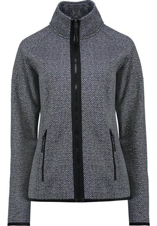 GLOMEX - Sweter damski Kjelvik Nyka na zamek, czarny, rozmiar 44. Kolor: szary, czarny, wielokolorowy