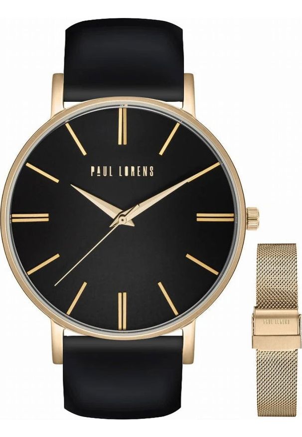 Zegarek Paul Lorens Zegarek damski Paul Lorens JULIE czt czarny pasek + siatka mesh. Kolor: czarny. Materiał: mesh