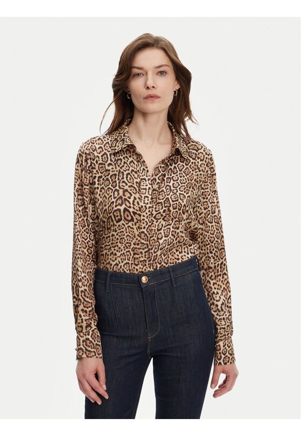 Marciano Guess Koszula 5GGH32 7298A Beżowy Regular Fit. Kolor: beżowy. Materiał: wiskoza