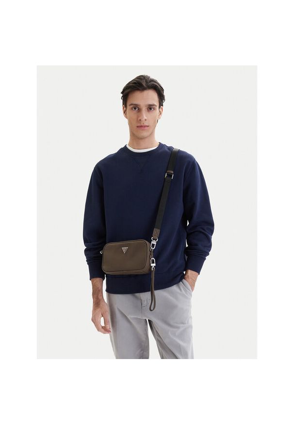 Saszetka Guess. Kolor: brązowy