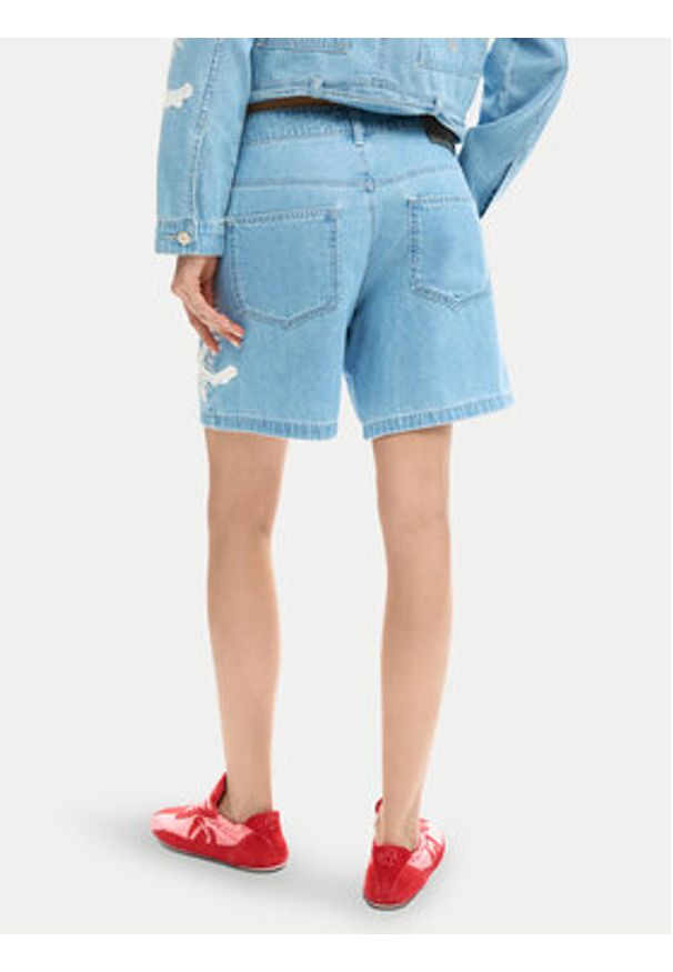 Desigual Szorty jeansowe Wakand 26SWDD45 Niebieski Relaxed Fit. Kolor: niebieski. Materiał: bawełna