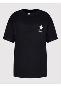 Converse T-Shirt 10023207-A03 Czarny Loose Fit. Kolor: czarny. Materiał: bawełna #2