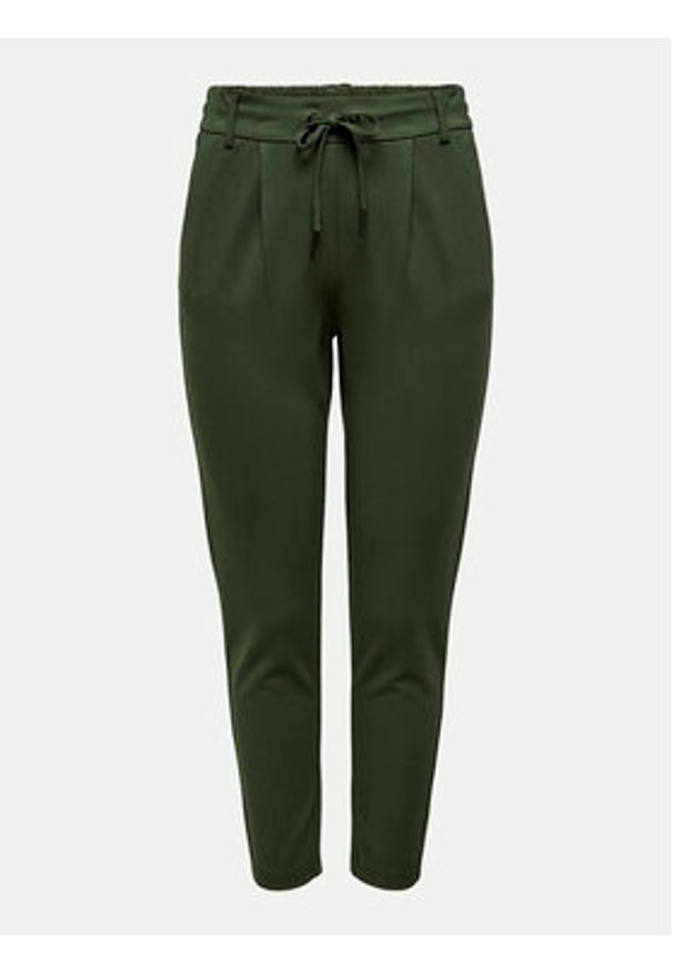 only - ONLY Spodnie materiałowe Poptrash 15115847 Khaki Regular Fit. Kolor: brązowy. Materiał: syntetyk