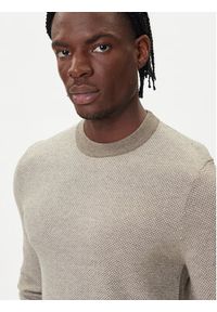 BOSS Sweter H-Hestro 50549986 Brązowy Regular Fit. Kolor: brązowy. Materiał: wełna