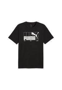 Puma - Męska koszulka z grafiką i logo No. 1 PUMA Black. Kolor: czarny. Sport: fitness