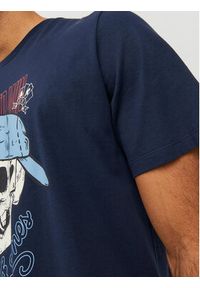 Jack & Jones - Jack&Jones T-Shirt Roxbury 12227779 Granatowy Regular Fit. Kolor: niebieski. Materiał: bawełna #3