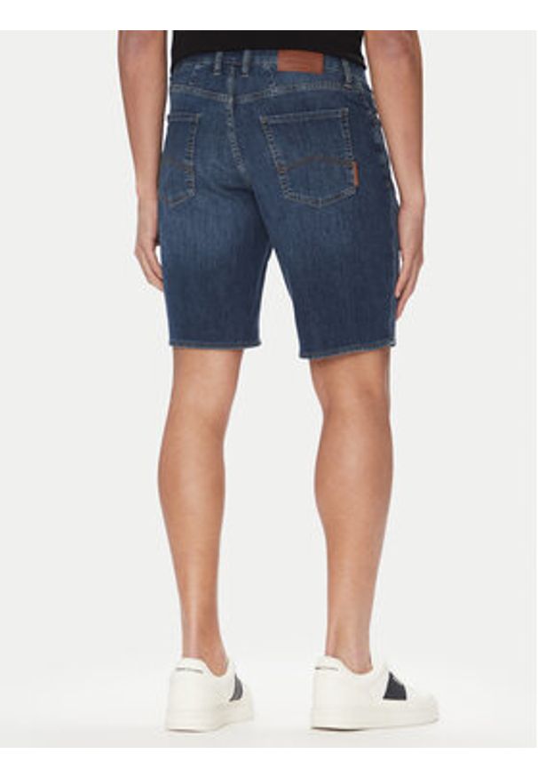 Armani Exchange Szorty jeansowe XM000073 AF13089 MB002 Granatowy Slim Fit. Kolor: niebieski. Materiał: bawełna