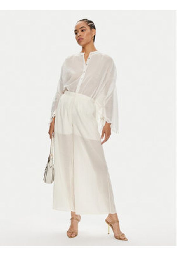 ViCOLO Spodnie materiałowe TB2080 Écru Regular Fit. Materiał: bawełna