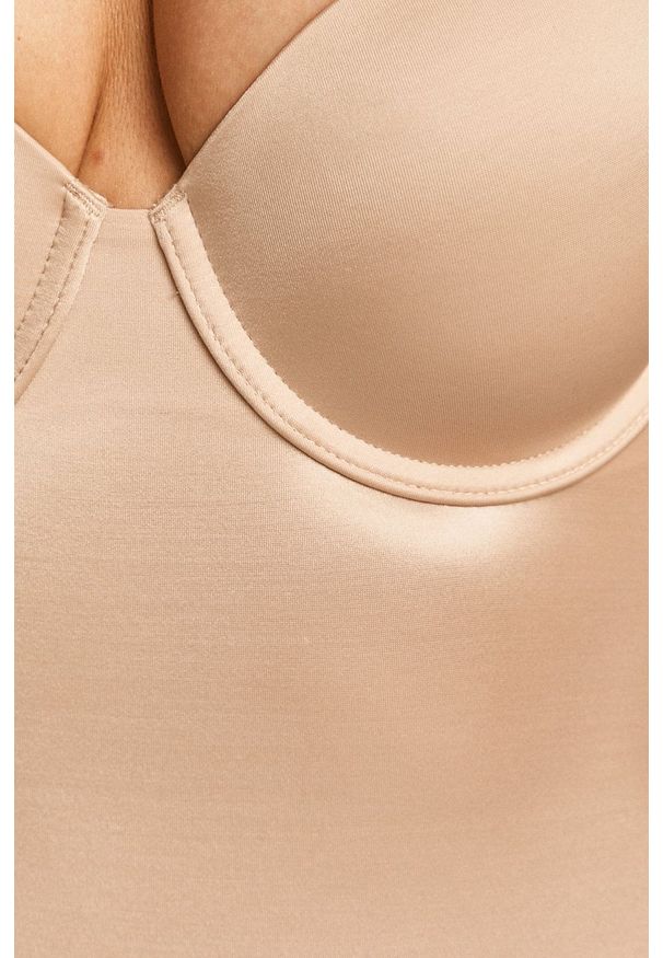 Spanx - Body modelujące Strapless Cupped Mid-Thigh. Kolor: beżowy