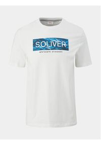 s.Oliver T-Shirt 2135685 Biały Regular Fit. Kolor: biały. Materiał: bawełna