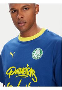 Puma T-Shirt CWC Hoops x Palmeiras 631704 Niebieski Regular Fit. Kolor: niebieski. Materiał: bawełna