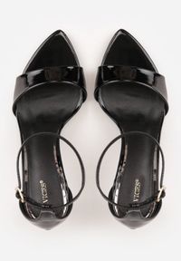 Renee - Czarne Lekkie Sandały VICES na Szpilce Zapinane na Sprzączkę Hekis. Okazja: na co dzień, na imprezę. Zapięcie: sprzączka. Kolor: czarny. Materiał: jeans. Obcas: na szpilce. Styl: casual, elegancki, klasyczny #2