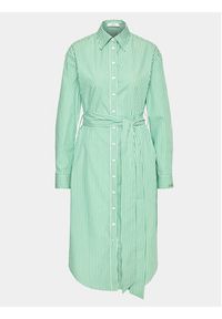 Simple Sukienka koszulowa SUD011 Zielony Regular Fit. Kolor: zielony. Materiał: bawełna. Typ sukienki: koszulowe #4