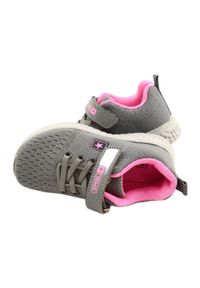 NEWS buty sportowe na rzepy 22DZ23-4843-M Grey różowe szare. Zapięcie: rzepy. Kolor: różowy, wielokolorowy, szary. Materiał: materiał #6