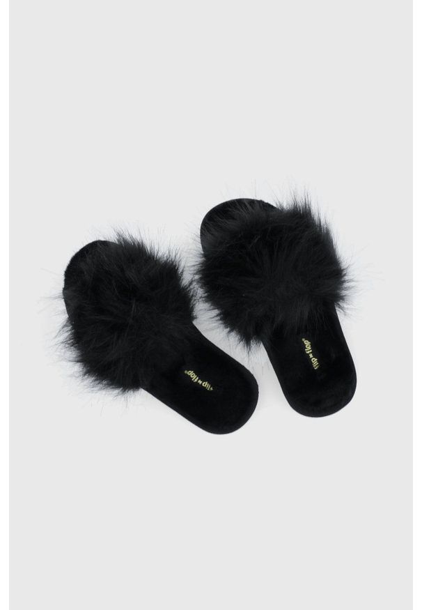 Flip*Flop Kapcie kolor czarny. Kolor: czarny. Materiał: materiał. Wzór: gładki