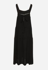 Born2be - Czarna Sukienka o Rozkloszowanym Kroju z Wiązaniem z Tyłu Savinelle. Okazja: na co dzień, na imprezę. Kolor: czarny. Styl: elegancki, casual #3