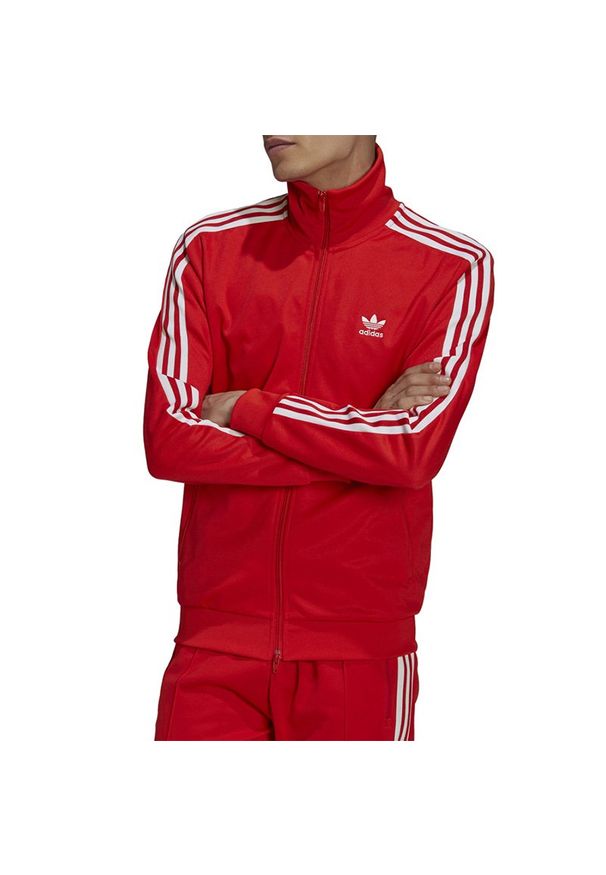 Adidas - Bluza adidas Originals Franz Beckenbauer > H09111. Materiał: tkanina, dresówka, poliester, bawełna. Wzór: gładki, paski. Sezon: lato. Styl: wizytowy, elegancki, retro