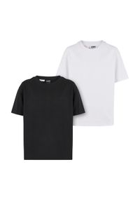 Urban Classics - Koszulka Dziewczęca Oversize Boyfriend (zestaw 2 Sztuk). Kolor: biały, wielokolorowy, czarny
