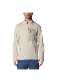 columbia - Polarowy sweter męski Columbia Triple Canyon Grid Fleece Full Zip. Kolor: beżowy. Materiał: poliester, elastan