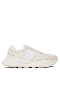 Tommy Jeans Sneakersy Runner EM0EM01170 Beżowy. Kolor: beżowy. Materiał: materiał #1