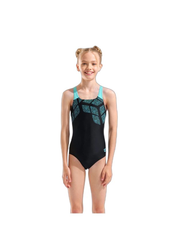 Dziewczęcy jednoczęściowy kostium kąpielowy Arena Kikko Pro. Kolor: czarny