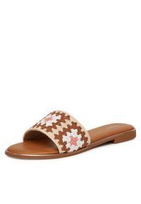 DeeZee Klapki H5728-8 Brązowy. Kolor: brązowy. Materiał: materiał #4