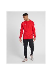 Bluza z kapturem sportowa męska Hummel Go Cotton Zip Hoodie. Typ kołnierza: kaptur. Kolor: czerwony, różowy, biały, wielokolorowy. Sport: taniec, joga i pilates