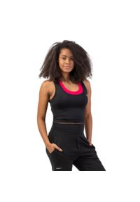 Tank Top treningowy damski NEBBIA Sporty Slim Fit Crop. Kolor: czarny