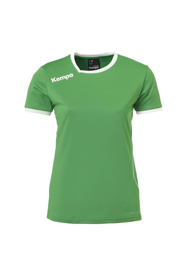 KEMPA - Damska koszulka Kempa Curve. Kolor: wielokolorowy, biały, zielony. Materiał: materiał