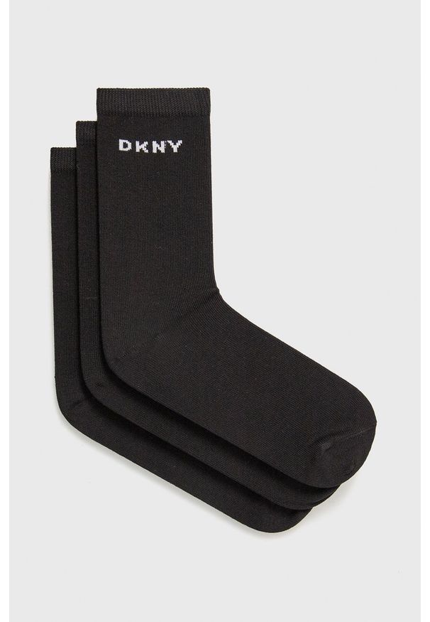 DKNY - Dkny Skarpetki (3-pack) S4.0030T damskie kolor czarny. Kolor: czarny