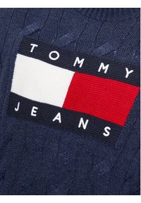 Tommy Jeans Sweter Flag DM0DM17762 Granatowy Relaxed Fit. Kolor: niebieski. Materiał: syntetyk #7