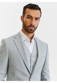Pako Lorente - PAKO LORENTE – Męska jasnoszara marynarka garniturowa. Kolor: szary. Materiał: tkanina. Styl: klasyczny #6