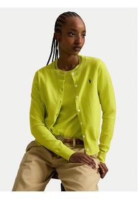 Polo Ralph Lauren Kardigan 211971871502 Zielony Slim Fit. Typ kołnierza: polo. Kolor: zielony. Materiał: bawełna #3