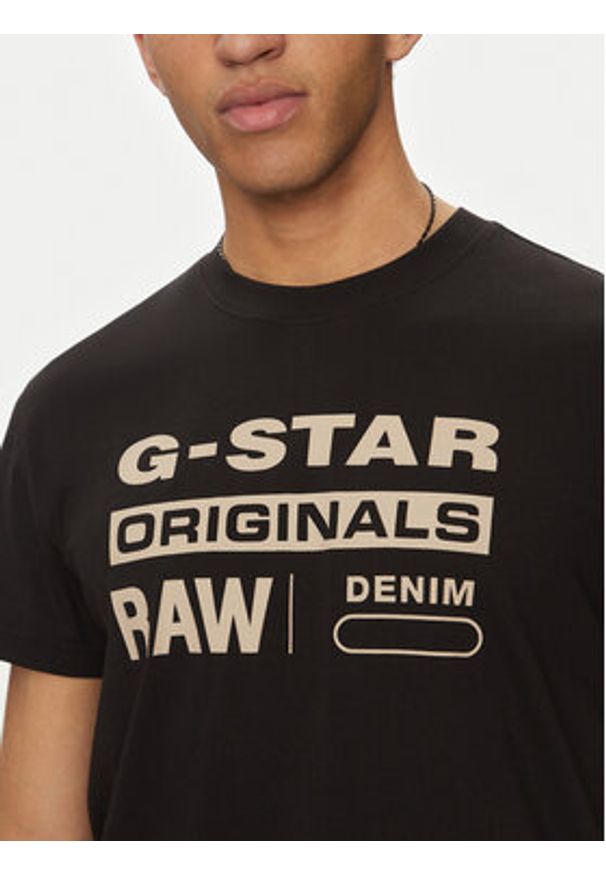 G-Star RAW - G-Star Raw T-Shirt Originals D25969-C506 1214 Czarny Regular Fit. Kolor: czarny. Materiał: bawełna