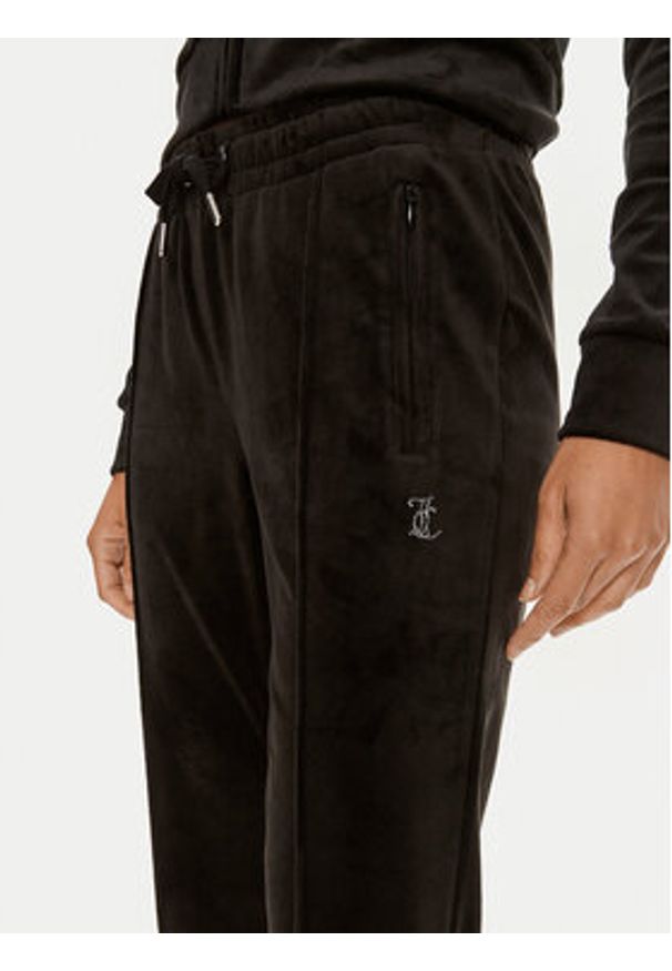 Juicy Couture Spodnie dresowe Tina JCAPW045 Czarny Regular Fit. Kolor: czarny. Materiał: syntetyk